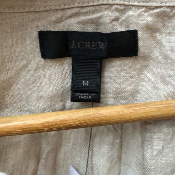 NWT New J. CREW beige cotton blouse shirt M medium - Picture 6 of 6